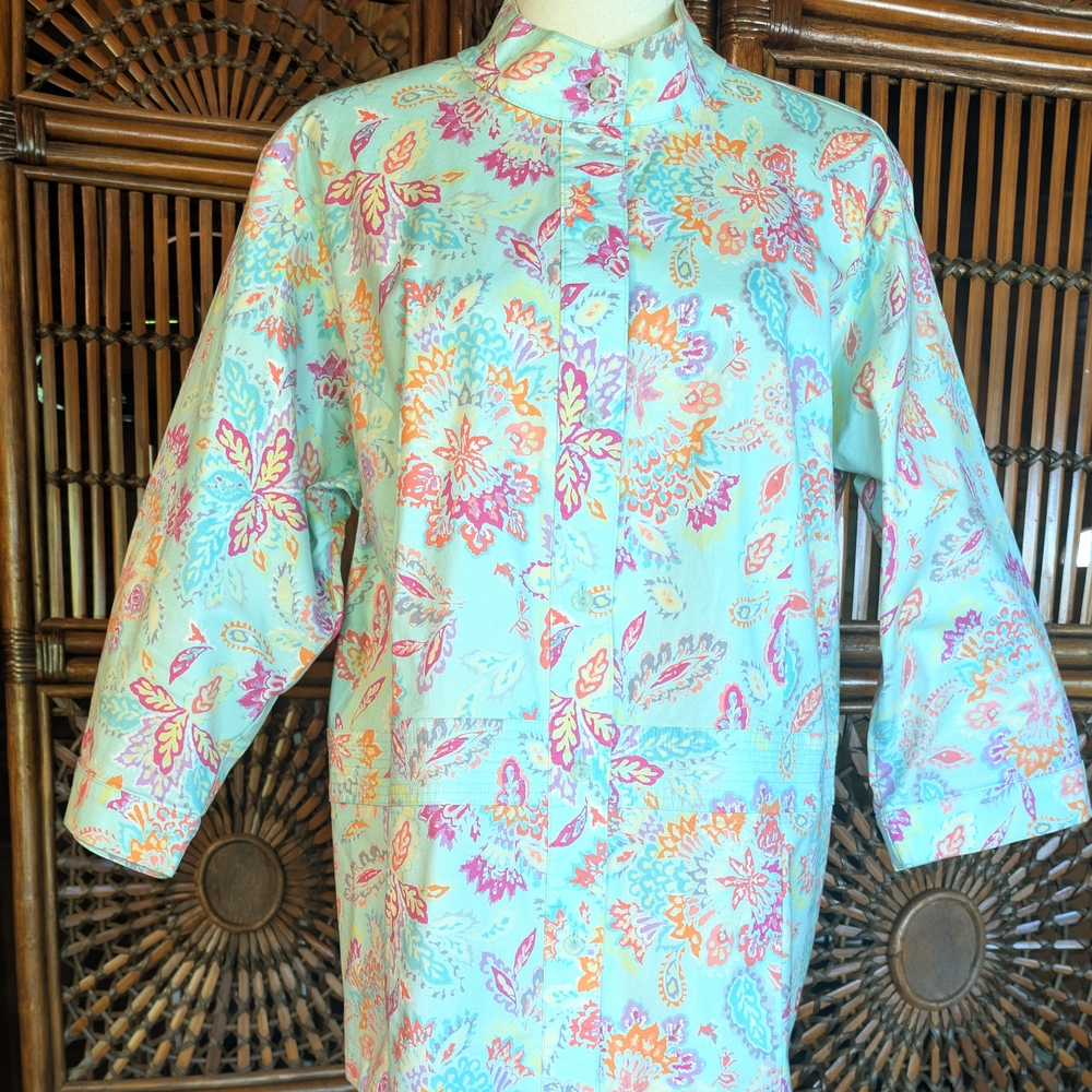 SIGRID OLSEN Sport Blazer - Aqua/Multi BOHO - 1X - NWOT - Picture 4 of 15
